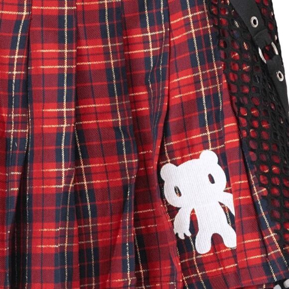 ACDC RAG Gloomy Bear Dark Pleated Japanese Goth Skirt - Picture 3 of 3